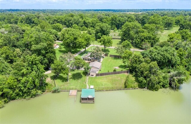 125 Mimosa Pt, Livingston, TX 77351 - drone / aerial view of a large body of water and a forest
