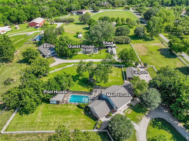 6803 Shady Ln, Richmond, TX 77406 - bird's eye view of a pool area