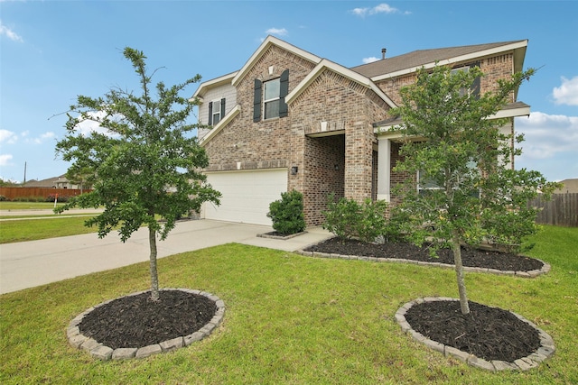 15603 Clearwater Bend Dr, Houston, TX 77044 - traditional-style home featuring brick siding, concrete driveway, and a garage