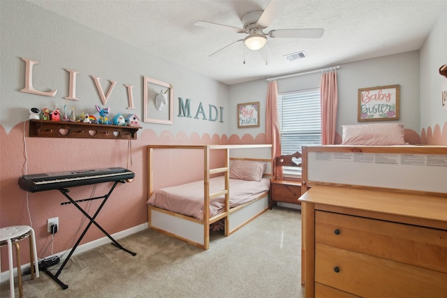 15603 Clearwater Bend Dr, Houston, TX 77044 - carpeted bedroom with baseboards and ceiling fan