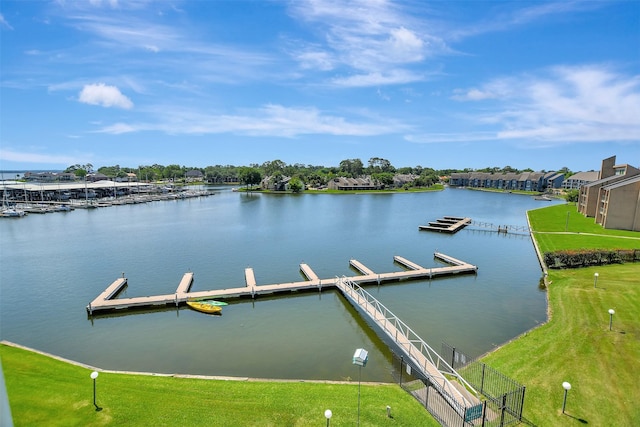 12800 Melville Dr Unit B302, Montgomery, TX 77356 - dock area with a water view and a yard