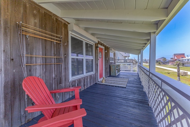 16519 Captain Kidd Rd, Jamaica Beach, TX 77554 - view of wooden terrace