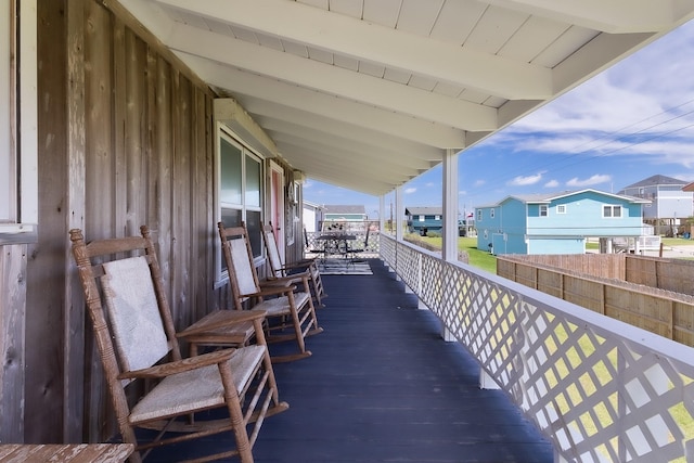 16519 Captain Kidd Rd, Jamaica Beach, TX 77554 - view of patio featuring a residential view