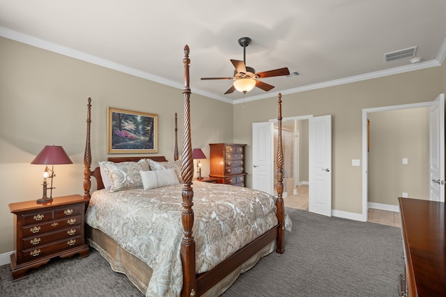 231 Ranch House Ln, Richmond, TX 77469 - carpeted bedroom with ornamental molding and baseboards