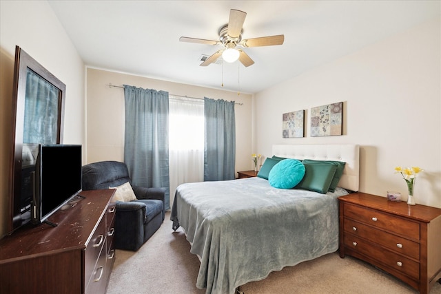 1939 Ash Meadow Dr, Houston, TX 77090 - bedroom with light colored carpet and a ceiling fan