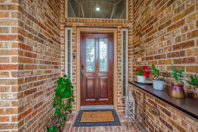 9103 Acorn Harvest Trl, Richmond, TX 77407 - doorway to property featuring brick siding