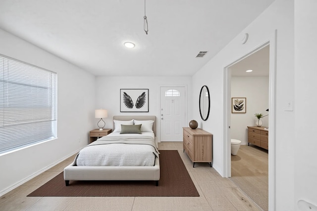 19527 Shady Bank Dr, Tomball, TX 77375 - bedroom featuring connected bathroom, recessed lighting, and baseboards