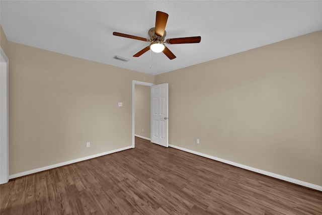 13646 Leafy Arbor Dr, Montgomery, TX 77356 - unfurnished room featuring wood finished floors, ceiling fan, and baseboards