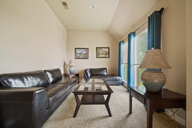 8314 Kelsey Pass, Missouri City, TX 77459 - living room with carpet, baseboards, and lofted ceiling