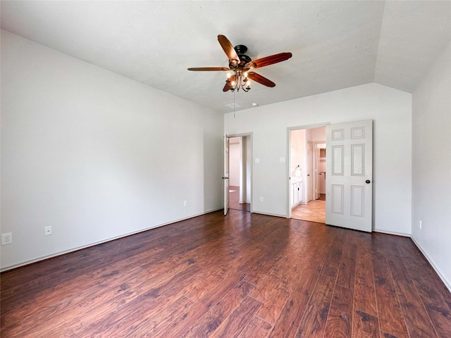 15319 Ochre Leaf Trl, Cypress, TX 77433 - unfurnished bedroom featuring dark wood finished floors, baseboards, and ceiling fan