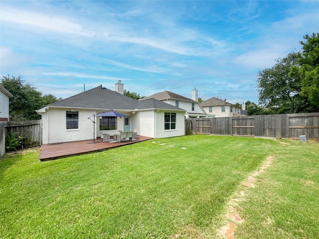15319 Ochre Leaf Trl, Cypress, TX 77433 - back of house with a deck and a chimney