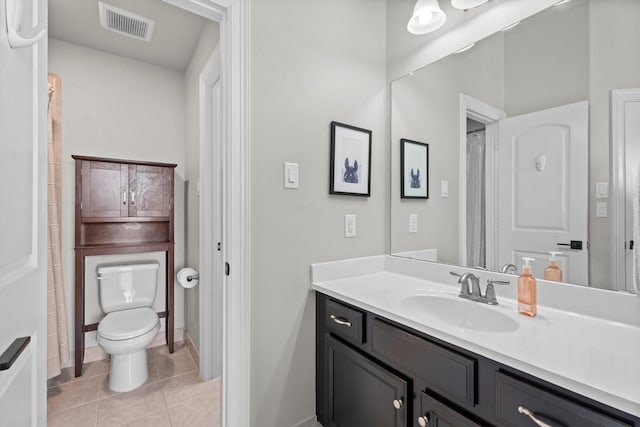 27121 Holtwood Grove Rd, Magnolia, TX 77354 - full bathroom featuring tile patterned floors, vanity, toilet, baseboards, and a shower
