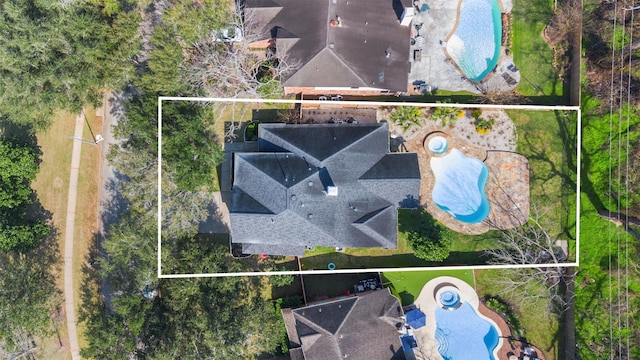 3106 Five Oaks Dr, Missouri City, TX 77459 - aerial view of property and surrounding area with property boundaries highlighted