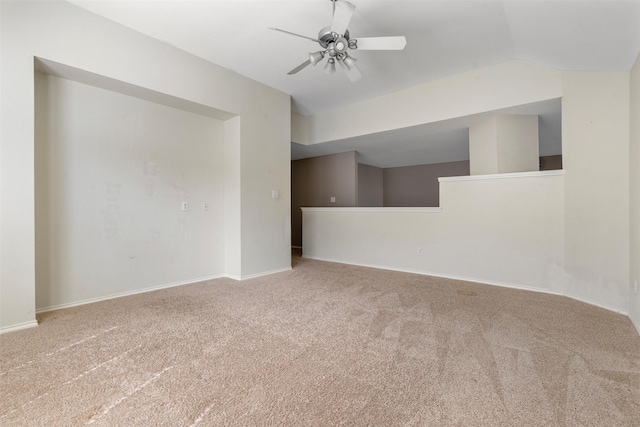 3106 Five Oaks Dr, Missouri City, TX 77459 - spare room featuring carpet floors, ceiling fan, and lofted ceiling