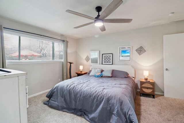 10711 Kirkside Dr, Houston, TX 77096 - carpeted bedroom featuring a ceiling fan and baseboards