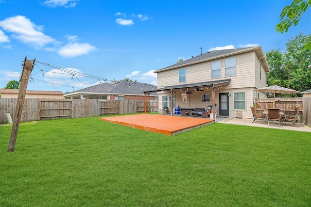 10307 Collin Park, Houston, TX 77075 - rear view of property with a wooden deck and a patio