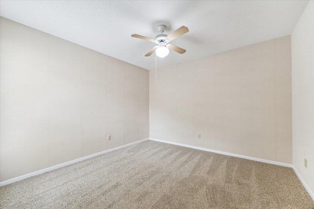 2719 Williams Grant St, Sugar Land, TX 77479 - spare room with a ceiling fan, carpet flooring, baseboards, and a textured ceiling