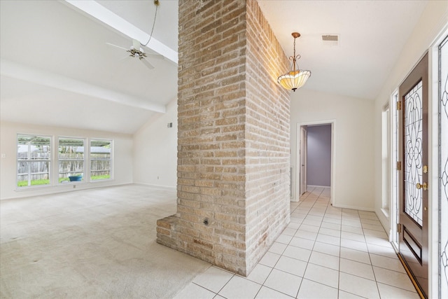 2719 Williams Grant St, Sugar Land, TX 77479 - entryway with ceiling fan and light tile patterned floors
