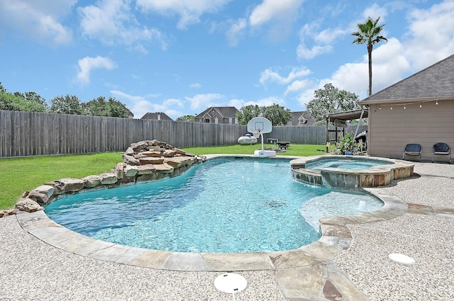 5234 Teal Way, Baytown, TX 77523 - view of pool featuring a pool with connected hot tub