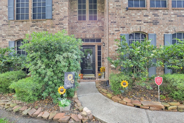 5234 Teal Way, Baytown, TX 77523 - doorway to property with brick siding