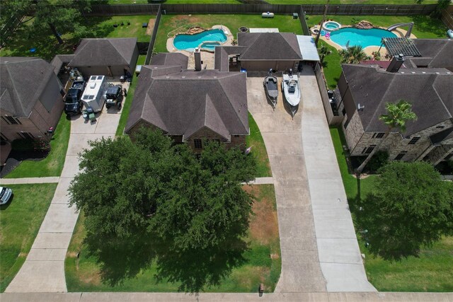 5234 Teal Way, Baytown, TX 77523 - bird's eye view of a pool area
