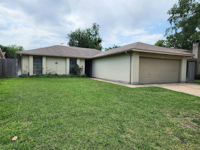 6822 Zapata Dr, Houston, TX 77083 - ranch-style house featuring a garage, brick siding, and concrete driveway