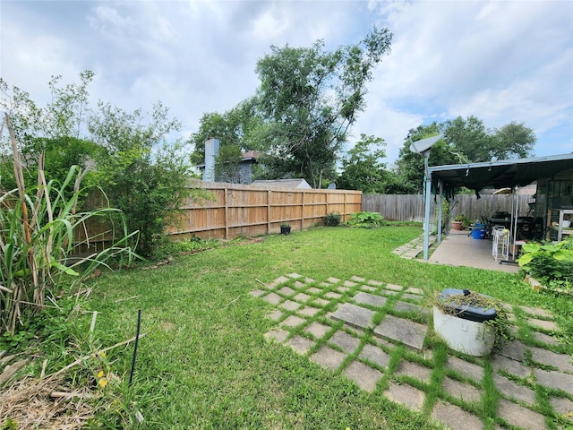 6822 Zapata Dr, Houston, TX 77083 - view of yard with a patio