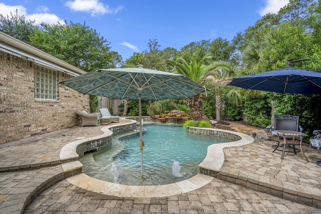 11802 Rue Saint Honore Ct, Tomball, TX 77377 - view of swimming pool with a patio area