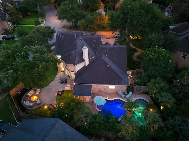 11802 Rue Saint Honore Ct, Tomball, TX 77377 - aerial view of property and surrounding area with a pool