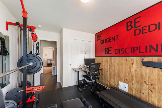 9998 Chimney Swift Ln, Conroe, TX 77385 - exercise area with wood finished floors
