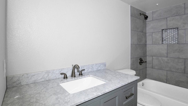 2814 Cambridge Ln, Missouri City, TX 77459 - full bath with toilet, vanity, and shower / washtub combination