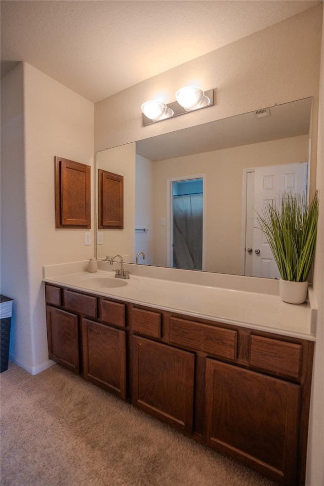3418 Quarry Place Ln, Katy, TX 77493 - bathroom with vanity and carpet
