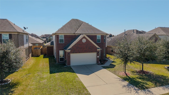 3418 Quarry Place Ln, Katy, TX 77493 - traditional home featuring brick siding, a garage, and driveway