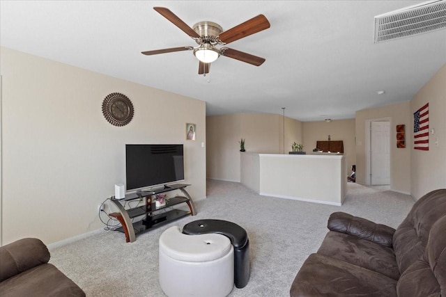 3418 Quarry Place Ln, Katy, TX 77493 - living area with carpet flooring and ceiling fan