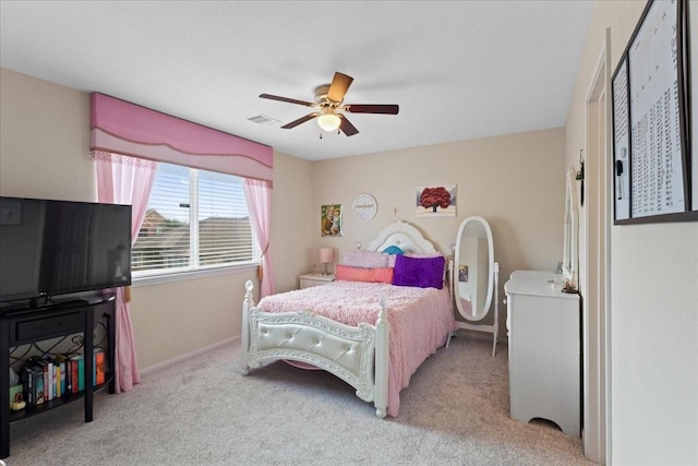 3418 Quarry Place Ln, Katy, TX 77493 - carpeted bedroom featuring baseboards and ceiling fan