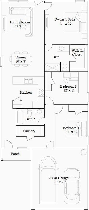 10823 Red Orchid Dr, Houston, TX 77016 - room layout