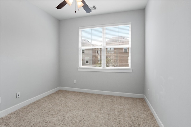 904 W 20th St Unit C, Houston, TX 77008 - carpeted empty room featuring ceiling fan and baseboards