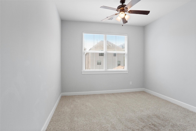 904 W 20th St Unit C, Houston, TX 77008 - carpeted spare room featuring baseboards and ceiling fan