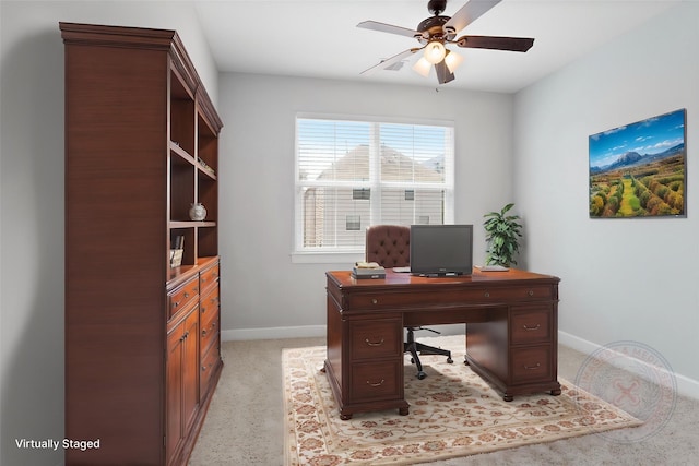 904 W 20th St Unit C, Houston, TX 77008 - office with ceiling fan and baseboards