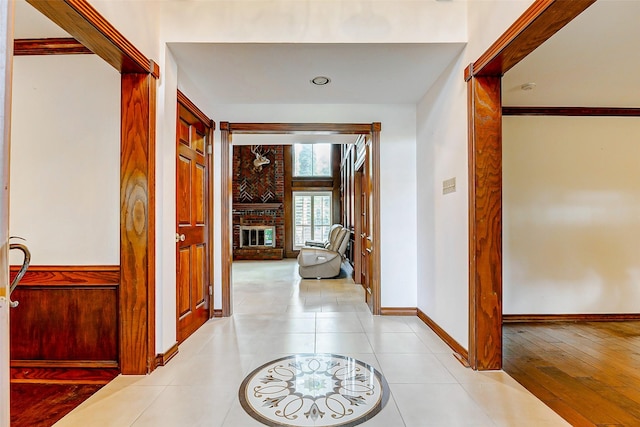 6225 Morton Rd, Katy, TX 77493 - hall featuring baseboards and light tile patterned floors