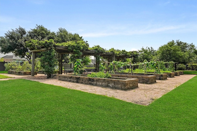 6219 Royal Hollow Ln, Katy, TX 77450 - view of community featuring a vegetable garden and a lawn