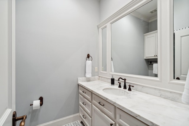 5626 Willers Way, Houston, TX 77056 - bathroom with vanity and baseboards