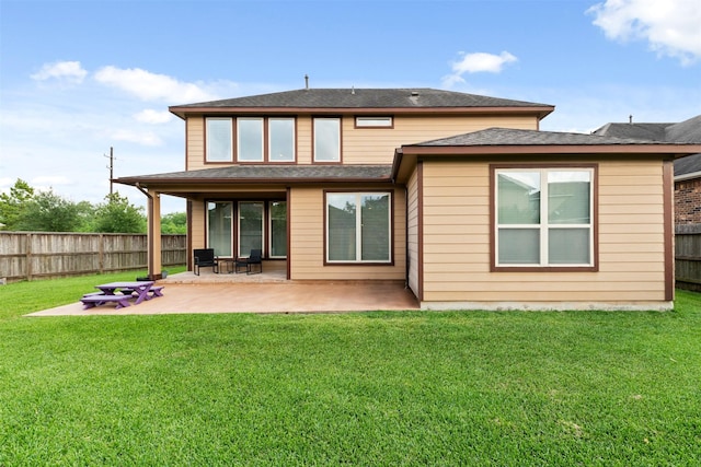 3413 Waverly Springs Ln, Pearland, TX 77581 - rear view of property featuring a patio area and a shingled roof