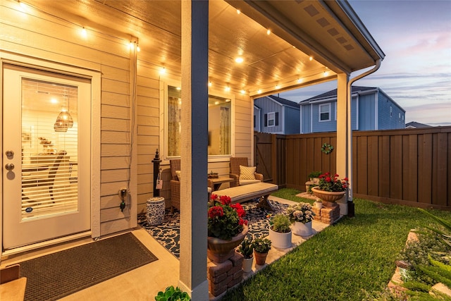 614 Seabreeze Dr, Kemah, TX 77565 - view of patio terrace at dusk