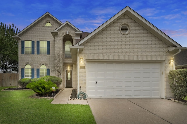 1811 Senca Springs Ct, Katy, TX 77450 - view of front of house featuring driveway, an attached garage, and brick siding