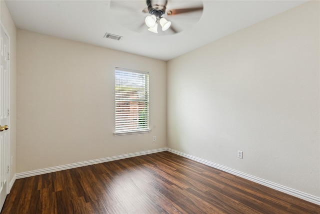 19511 Ingham Dr, Katy, TX 77449 - empty room with a ceiling fan and wood finished floors