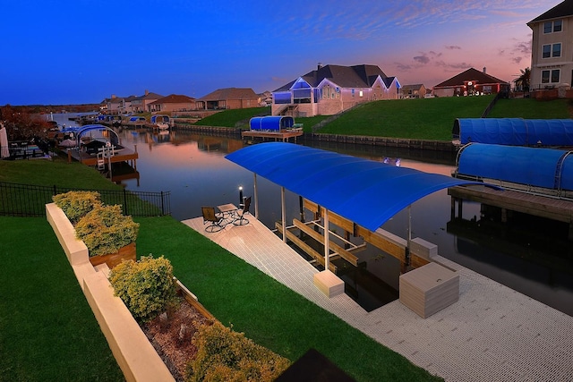 12595 St Louis Ct, Willis, TX 77318 - dock area featuring a water view and boat lift