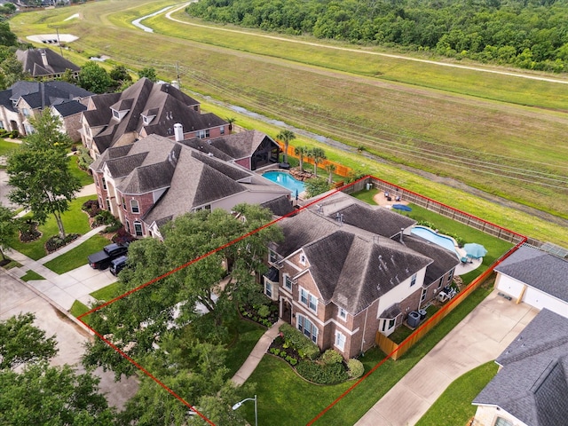 8718 Stowe Creek Ln, Missouri City, TX 77459 - view of property location with property parcel outlined and a pool