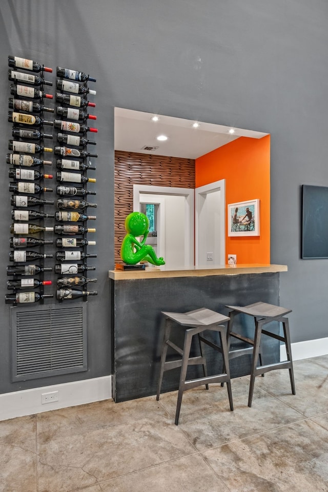 4102 Coleridge, West University Place, TX 77005 - wine area with recessed lighting and baseboards