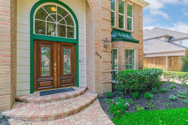 602 Rock Cv, Houston, TX 77079 - doorway to property featuring brick siding